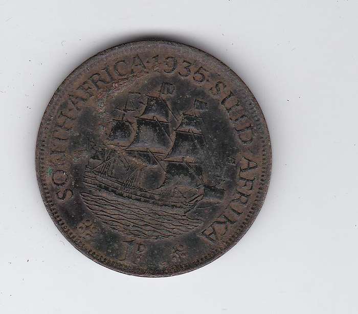 SOUTH AFRICA 1 PENNY 1935