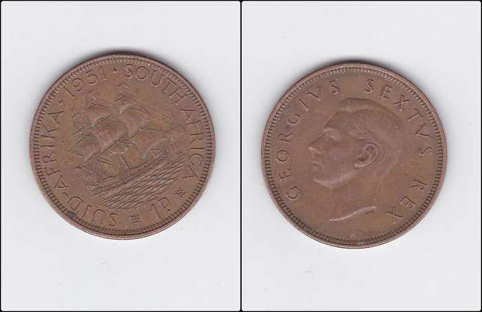SOUTH AFRICA 1 PENNY 1951