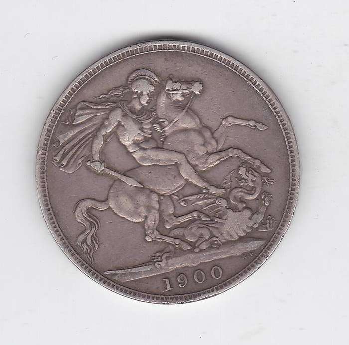 GREAT BRITAIN CROWN 1900 SILVER