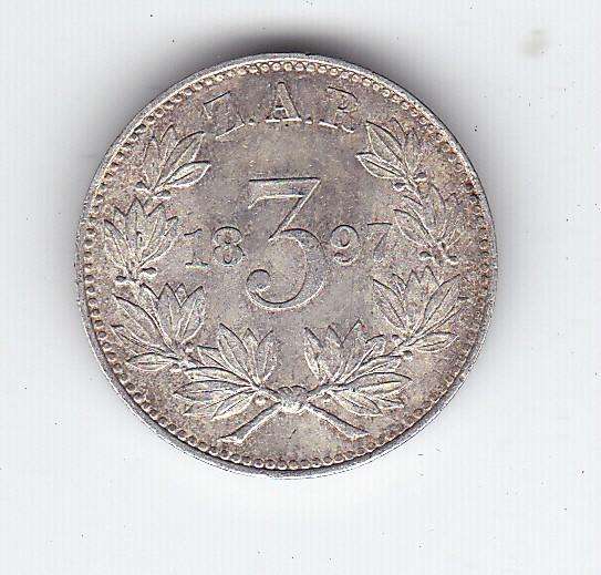 ZAR TICKEY 1897 - HIGH GRADE