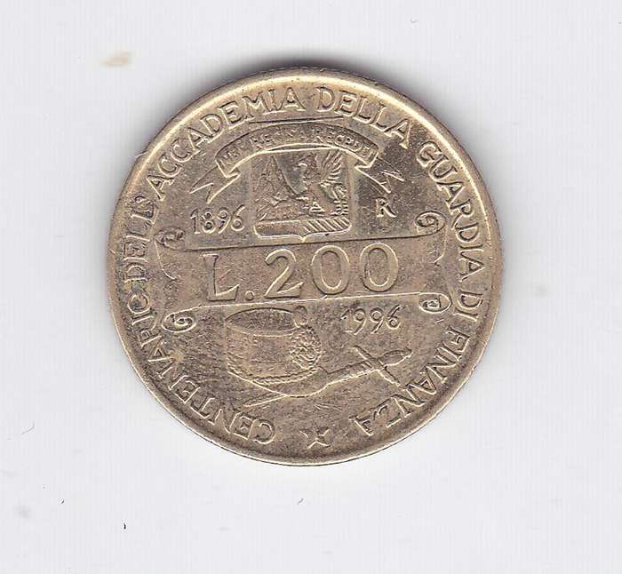 ITALY 200 LIRE 1996