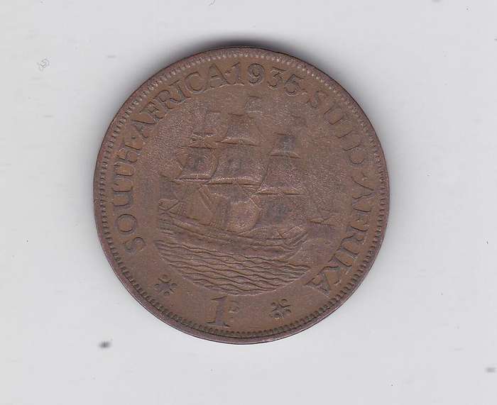 SOUTH AFRICA 1 PENNY 1935