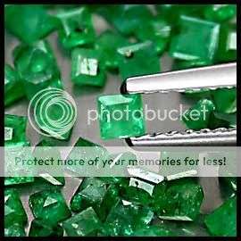 104Pcs**5.58Cts.***TOP COLOUR 2mm SQUARE CUT COLOMBIAN EMERALD LOT! - Exact Photos taken of stones!