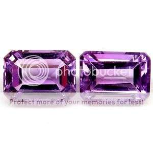 1.80ct.Matched Pair Emerald Cut Top Purple Amethyst Gemstones - R1 No Reserve