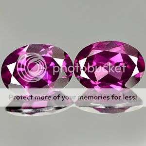 3.15 Ct. Matching Pair Clean Natural Rhodolite Garnets - Exact Photos taken of stone!