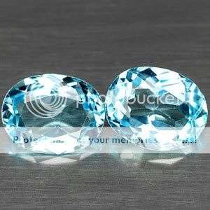 AAA 4.63 CTs**(2pcs) Oval Swiss Blue Natural PREMIUM Topaz Gemstone Pair