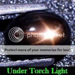 1.36 Ct. Natural Black 6 Ray Star Sapphire Gemstone - 100% Natural and Untreated.