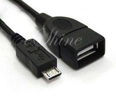 Micro USB Male to USB OTG Host Adapter Cable For Tablets Cell Phones