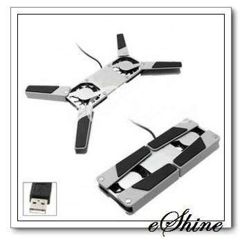 USB 2 Fans Mini Folding PC Laptop Cooling Pad