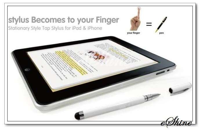 2 in 1 Stylus for iPhone, iPad, HTC & All Capacitive Touch Screen Devices