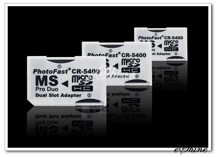 Micro SD TF to MS Memory Stick Pro Duo Adapter 2 Slots