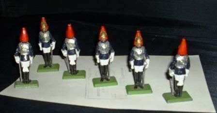6 Cavalry Tin Soldiers