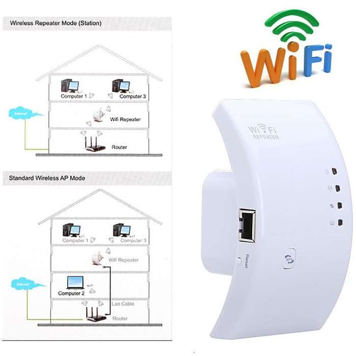 *LOCAL STOCK* 300Mbps Wireless-N 802.1 AP Wifi Range Router Repeater Extender Booster & Cable