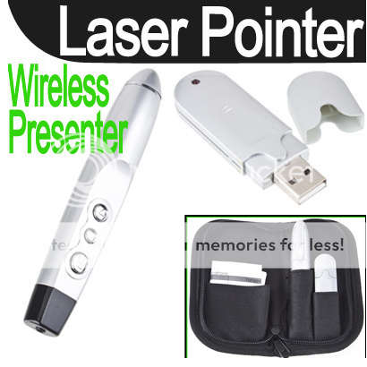 Crazy Auction Red Laser Pointer Pen Wireless USB Word PowerPoint Presenter PPT Teach PC Remote