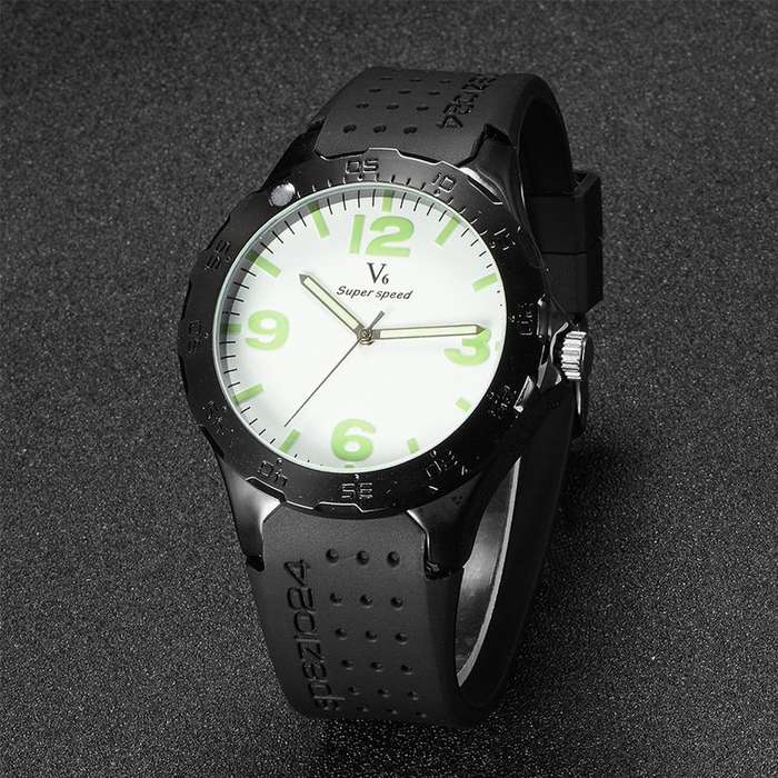 *LOCAL STOCK* Luxury Military Quartz Analog Fashion Mens V6 Sport Large Numbers Wrist watch
