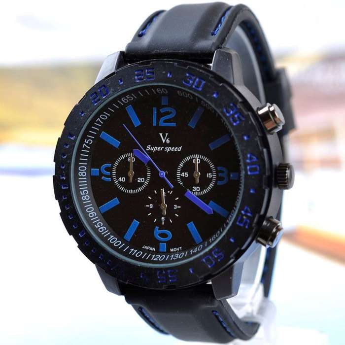 *LOCAL STOCK* Fashion Military Quartz Analog Mens V6 Sport Large Numbers Wrist watch
