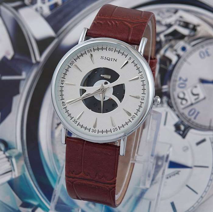 *LOCAL STOCK* Elegance SIQIN Quartz Analog Fashion Business PU Leather Strap Wrist watch
