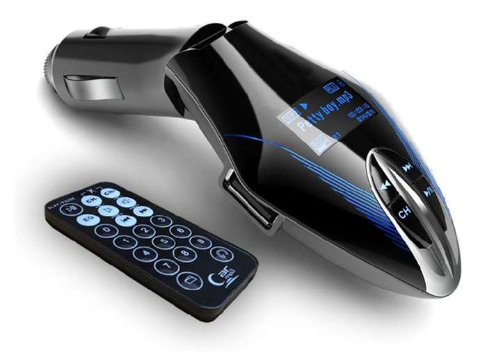 *LOCAL STOCK* COOL!!! Snake Head Car Kit MP3 Player Wireless FM Transmitter Modulator USB TF ~ BLUE