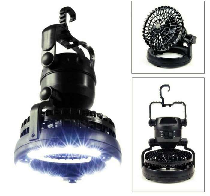 *LOCAL STOCK* 2-in-1 Portable 18 LED Tent Camping Light with Ceiling Fan Hiking Outdoor Latern