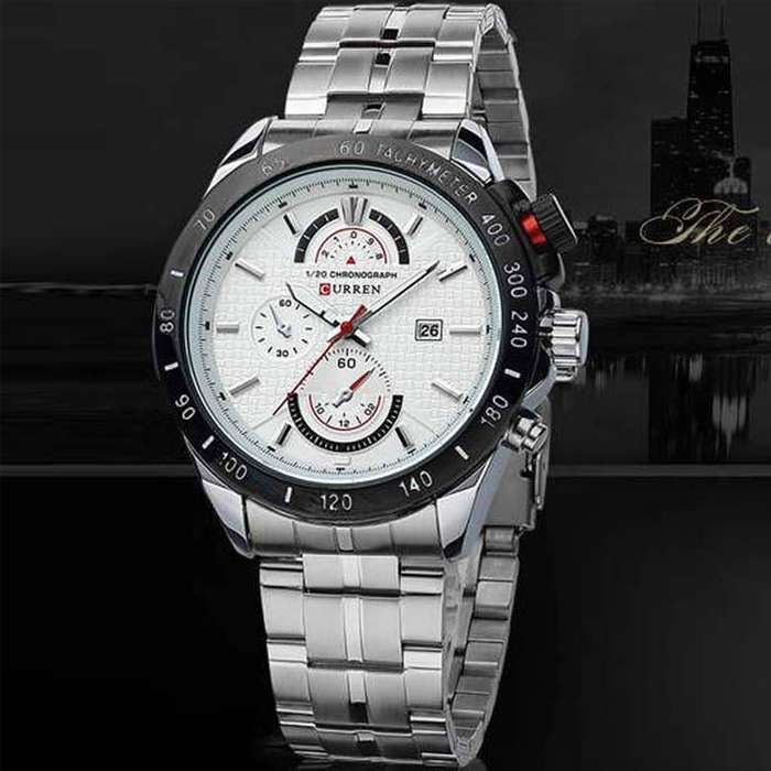 *LOCAL STOCK* CURREN Stainless Steel Strap Analog Date Mens Quartz Watch Casual Watch Men Wristwatch