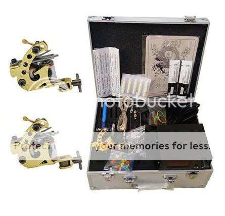 *LOCAL STOCK* Complete Starter Tattoo Kit 2 Machine Gun Color Ink Power Supply Needles Set