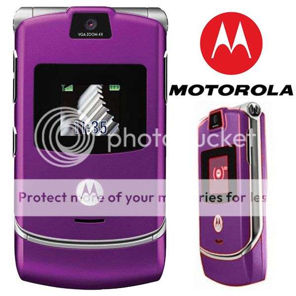 Clearance Sale !!! GENUINE Motorola RAZR V3,UNLOCKED Cellphone~Color Purple