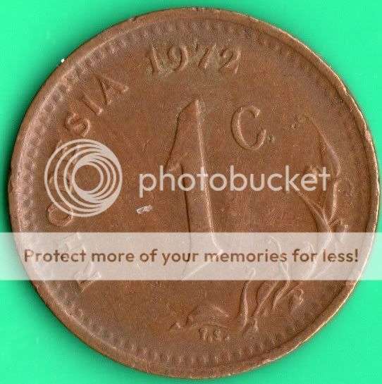 *** 1972 Rhodesia 1c coin ***                          SUN355
