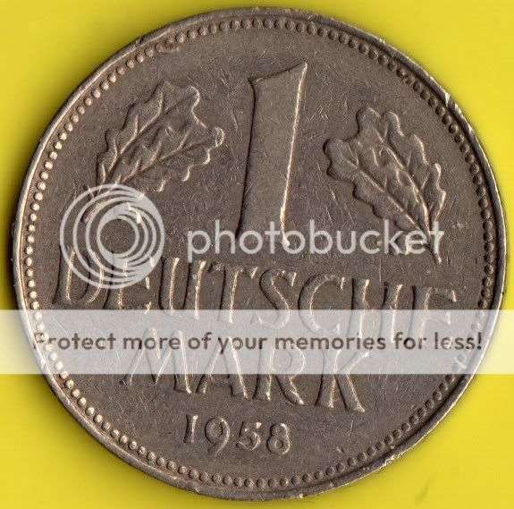 1958  DEUTSCHE 1 MARK coin                                  SUN368