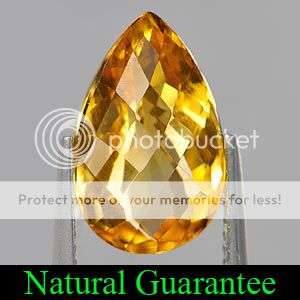 4.78Ct Natural Pear Checkerboard Cut Citrine - GORGEOUS STONE!