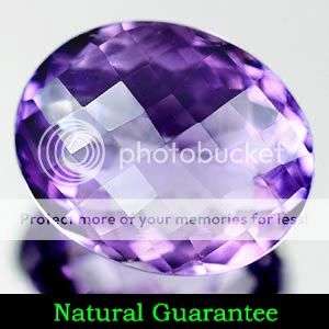 EXCEPTIONAL  9.82Ct.  Checker board Oval Cut  Natural Purple Amethyst