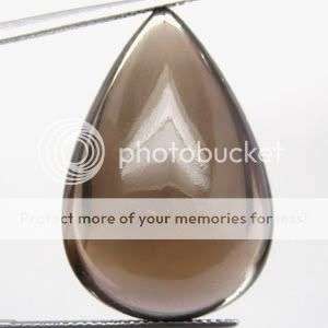 HUGE! 36.45Ct. Flawless Pear Cabochon Natural SMOKY QUARTZ  - SEE ALL MY NEW ITEMS