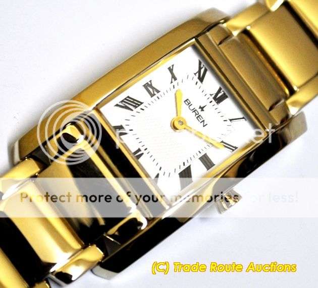 BUREN SWISS 18CT GP LADIES RECTANGULAR DIAL WATCH 1818.12.1 - SWISS MADE *** R 3,000-00 ***