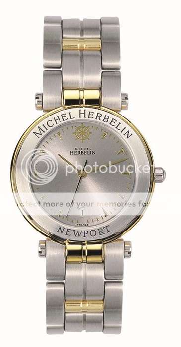 MICHEL HERBELIN 18CT GOLD PLATED TWO TONE BRACELET WATCH 12885/BT32 - *** R 9000-00 ***