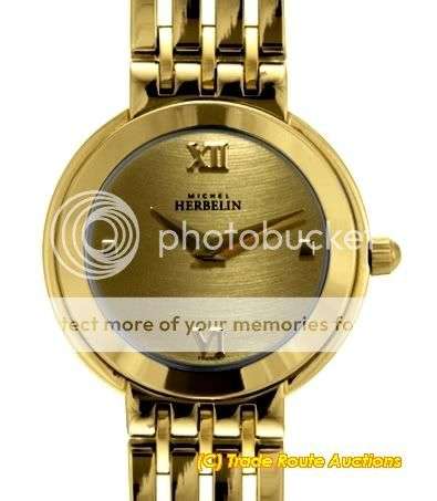 MICHEL HERBELIN 18CT GOLD PLATED BRACELET WATCH 17032/BP13 - *** R 8,000-00 ***