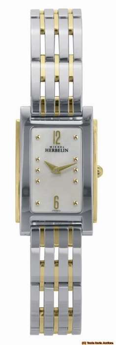 MICHEL HERBELIN GOLD PLATED TWO TONE BRACELET WATCH 17033-BT19 - *** R 8,000-00 ***