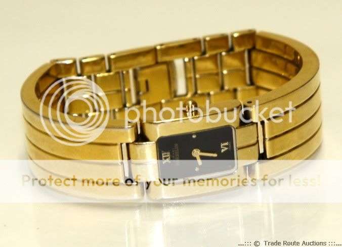 MICHEL HERBELIN GOLD PLATED WOMEN'S WATCH - BLACK DIAL 17047.B