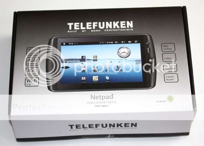 Telefunken Netpad GOOGLE ANDROID 2.1 + 3G + WIFI + Webcam ****** NETPAD ******
