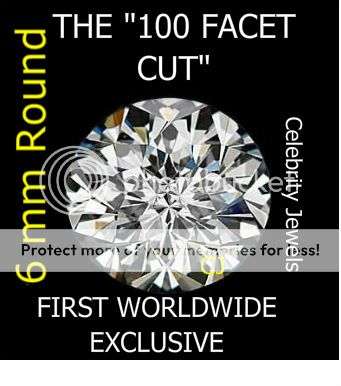 **WORLD'S FIRST LAUNCH** - "THE 100 FACET CUT" 1.30Ct. (6 mm.) ROUND DIAMOND SIMULATE - *100 FACETS*