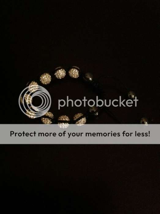 Crystal shambala bracelet in white ICE