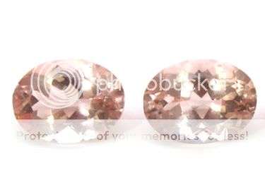 1.16CT. PAIR OVAL FACET  100% NATURAL PINK MORGANITES  (PINK EMERALD)