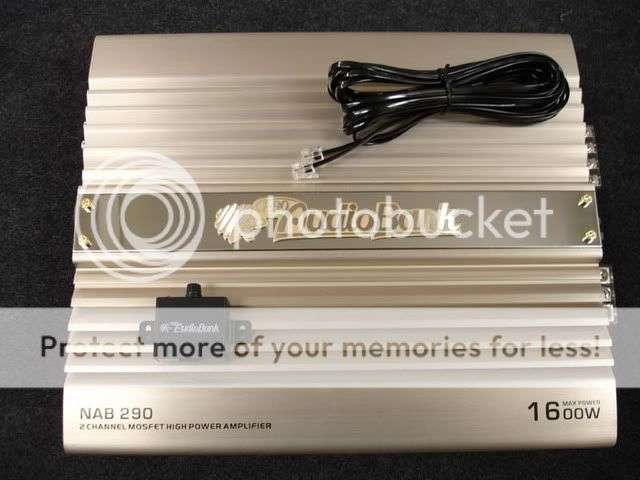 AUDIOBANK !!!  1600w 2 channel amplifier INCLUDES BASS CONTROL ....... brand new!!!!!!