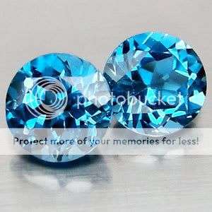 2.05 CT.Matched Pair Top Luster Deep London Blue Topaz Gemstones  - SEE ALL MY ITEMS