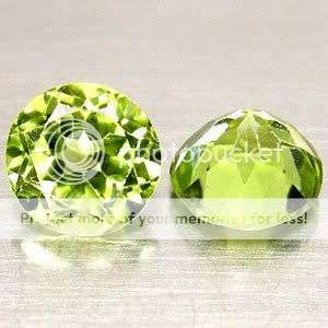 Matched Pair Round Top Neon Green Natural Peridot Burma - 100% Money back guarantee!!