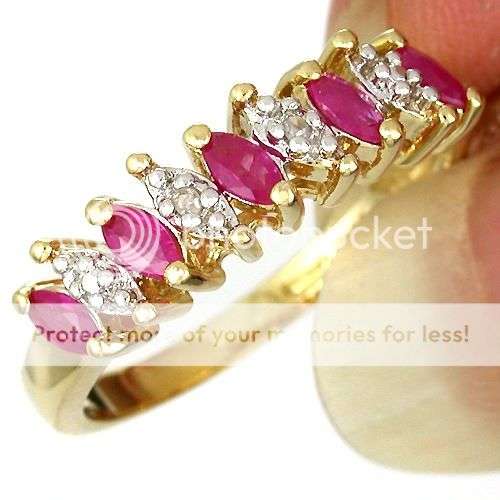 NATURAL RUBY 18k GOLD PLATED SILVER RING