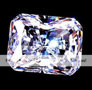 6.00 Cts RADIANT Cut 10 x 8mm Diamond simulate - FINEST LAB CREATED DIAMOND