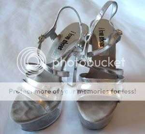STUNNING SILVER SEE-THROUGH PLATFORM HEELS!!