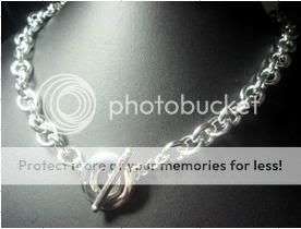 STUNNING STERLING SILVER CHAIN WITH TOGGLE CLASP!!!