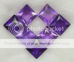 BREATHTAKING SET! 3.85ct.Grape Purple Amethyst 7 PC. 5mm. 100% Natural and Calibrated.