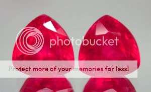 GREAT PAIR! 2.80ct.Rich AAA Vermillion Red Ruby Africa Gemstones - Madagascar - NICE!