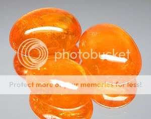 STUNNING SET! 8.65Cts. Orange Cabochon Spessartite Garnet Gemstone Lot. SHIPPED FROM WITHIN SA!!!